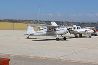 N2115V @ CMA - 1948 Cessna 120, Continental C85 85 Hp, rear window mods like C140 - by Doug Robertson