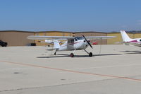 N2115V @ CMA - 1948 Cessna 120, Continental C85 85 Hp, the Vee wing struts and fabric-covered wings also differentiate the C120 from the C140. - by Doug Robertson