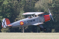D-EIWW @ EDST - Arriving at the 2016 Hahnweide Oldtimer Fliegertreffen - by alanh