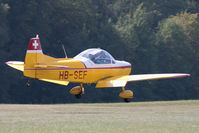 HB-SEF @ EDST - Arriving at the 2016 Hahnweide Oldtimer Fliegertreffen - by alanh