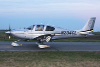 N234CL @ EBFN - N234CL @ dusk. - by Stefan De Sutter