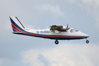 G-HUBB @ EGSH - Landing at Norwich. - by Graham Reeve