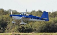 G-CERK @ EGFH - Resident RV-9A departing Runway 10. - by Roger Winser