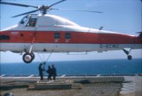 G-BCWD - Viking B platform, North Sea UK, doing under-slinging work. June 1975 - by C Harrison