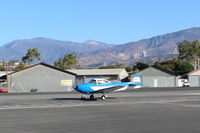 N8667H @ SZP - 1947 North American NAVION, Continental IO-520 285 Hp upgrade, Young Eagles flight, takeoff roll Rwy 22 - by Doug Robertson