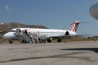 EI-EWI @ LGMK - Volotea B717-200 @ Mykonos (departing to Venice) - by Stefan Mager