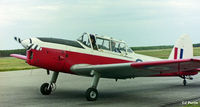 WB567 @ EGQK - Scanned from a print, Chipmunk T.10 WB567 of 12 AEF taxies back to the apron with a Cadet passenger on Air Experience flying detachment to RAF Kinloss for Summer Camp - by Clive Pattle