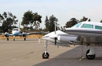 N310DH @ KRHV - Northern California based 1974 Cessna T310Q parked on the ramp after arriving earlier in the day from home base of KSIY. - by Chris Leipelt