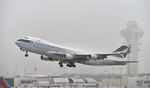 B-LIE @ KLAX - Departing LAX on a foggy morning - by Todd Royer