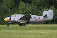 F-AZGE @ LFFQ - Dassault MD-312 Flamant, Landing, La Ferté-Alais airfield (LFFQ) Airshow 2015 - by Yves-Q
