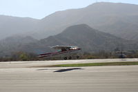 N714HH @ SZP - 1977 Cessna 150M, Continental O-200 100 Hp, takeoff climb Rwy 22 - by Doug Robertson