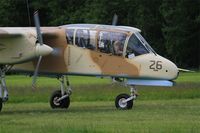 F-AZKM @ LFFQ - North American OV-10B Bronco, Taxiing, La Ferté-Alais airfield (LFFQ) Air show 2015 - by Yves-Q