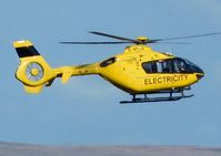 G-WPDA - Off airport. Western Power Distribution Helicopter Unit helicopter inspecting power lines near Swansea, Wales, UK. - by Roger Winser