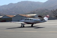 N7156N @ SZP - 1968 Beech V35A BONANZA, Continental IO-520-B 285 Hp, taxi to Rwy 22 - by Doug Robertson