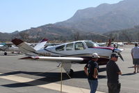 N7156N @ SZP - 1968 Beech V35A BONANZA, Continental IO-520-B 285 Hp, at Fuel Dock - by Doug Robertson