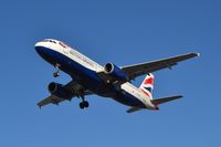 G-EUUY @ EGLL - British Airways A320-232 G-EUUY on approach to Runway 27R at London Heathrow - by Steve Buckley