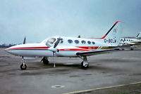 G-BELW @ EGLK - Cessna 421C Golden Eagle [421C-0299] Blackbushe~G 25/04/1979. From a slide. - by Ray Barber