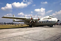 XR140 @ EGCN - Armstrong-Whitworth Argosy E.1 [6795] (Royal Air Force) RAF Finningley~G 30/07/1977. From a slide. - by Ray Barber