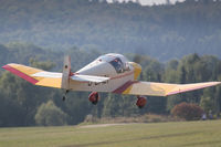 D-EACI @ EDST - Departing the 2016 Hahnweide Oldtimer Fliegertreffen - by alanh