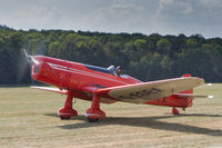 D-EDEX @ EDST - Taxying for departure at the 2016 Hahnweide Oldtimer Fliegertreffen - by alanh