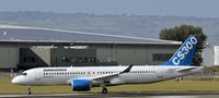 C-FFDK @ EGAC - Bombardier “C” series (C-FFDK) made an overnight stop at Belfast City when returning from the Paris Air Show. - by Albert Bridge