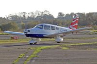 G-EGBJ @ EGFH - Cherokee Warrior II, Aeros Cardiff based, previously N8283C, G-BNNS, G-CPFM, seen taxxing in after landing on runway 28. - by Derek Flewin