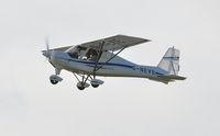 G-NEVE @ EGFH - Resident Ikarus C42 departing Runway 10. Operated by Gower Flight Centre (short term). - by Roger Winser