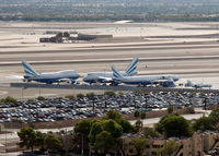 VP-BLK @ KLAS - Both 747SP in one picture.