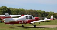 G-AZEY @ EGHP - G-AZEY Beagle B121 Pup waiting to refuel at Popham EGHP - by dave226688