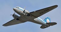 PH-PBA @ EGAC - KLM-liveried DC3 during a publicity event before the start of the Belfast City – Amsterdam service. - by Albert Bridge