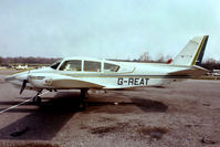 G-REAT @ EGTR - Grumman-American GA-7 Cougar [GA7-0033] Elstree 10/04/1979. From a slide. - by Ray Barber