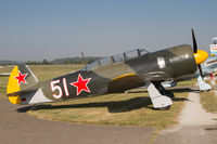 D-FYAK @ EDST - On the flightline at the 2016 Hahnweide Oldtimer Fliegertreffen - by alanh
