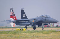 05-0007 @ KBOI - Declared an IFE, but landed safely. F-15SG from the 428th Fighter Sq. Buccaneers, Royal Singapore Air Force. - by Gerald Howard
