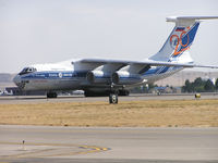 RA76950 @ KBOI - Turning onto Golf Taxiway.