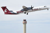 N401QX @ KBOI - Departing RWY 28R. - by Gerald Howard