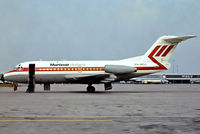PH-MOL @ EHAM - Fokker F-28-1000 Fellowship [11003] (Martinair Holland) Amsterdam-Schiphol~PH 29/08/1976. From a slide.