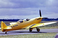 G-AIDN @ EGSU - Supermarine Spitfire Tr.8 [6S/729058] Duxford~G 28/05/1975. From a slide - by Ray Barber