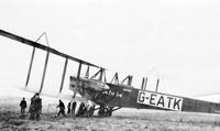 G-EATK - Written in pencil on the back of photo:  Handley Page Airship. Took trip from Paris to London in June 1921.  This snapshot was taken in London. - by Winona Butler