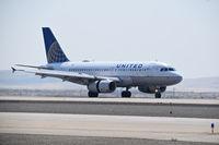 N855UA @ KBOI - Landing RWY 28R. - by Gerald Howard