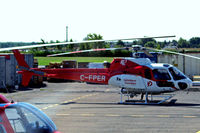 C-FPER @ CST3 - Aerospatiale AS.350BA Ecureuil [2552] (Canadian Helicopters) Les Cedres~C 07/06/2012. Taken through the glass of coach window