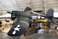 50375 @ KIAD - On display at the Steven F. Udvar-Hazy Center, National Air and Space Museum. This Corsair is painted in the colors of VMF-114 Death Dealers. The squadron was deployed to Peleliu from Sept. 1944 to June 1945. - by Arjun Sarup