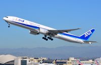 JA779A @ KLAX - ANA B773 lifting-off for Tokyo. - by FerryPNL
