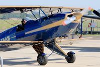 F-AZVK @ LFSX - Bücker Bu 131B Jungmann, Taxiing to parking area, Luxeuil-St Sauveur Air Base 116 (LFSX) Open day 2015 - by Yves-Q