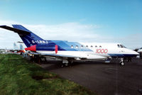 G-LRBJ @ EGLF - On static display at the 1992 Farnborough International Air Show, scanned from slide.