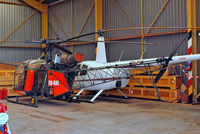 ZU-RAI @ FAGC - Sud Aviation SE.3130 Alouette II [1412] Grand Central~ZS 15/09/2014. Seen here with French military roundel now removed.