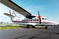 OK-BYF @ EGLF - On static display at the 1992 Farnborough International Air Show, scanned from slide.