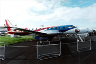 N614AV @ EGLF - On static display at the 1992 Farnborough International Air Show, scanned from slide. - by kenvidkid