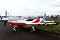 F-WOMG @ EGLF - On static display at the 1992 Farnborough International Air Show, scanned from slide. - by kenvidkid