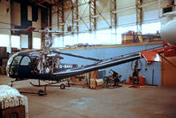 G-BAIU @ EINN - Hiller UH-12E4 Raven [2138] Shannon~EI 14/04/1979. From a slide.