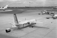 OO-DTE @ EHAM - Fairchild Hiller FH-227B Friendship of Delta Air Transport of Belgium on the platform at Schiphol airport, the Netherlands, 1980 - by Van Propeller